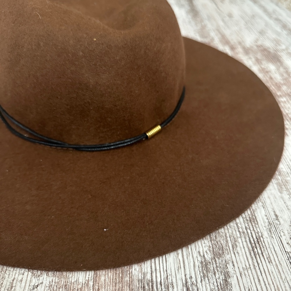 Apt. 9 Brown Wool Hat with Black String Embellishment